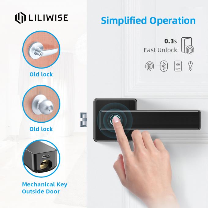 Liliwise 생물 측정 지문 자물쇠 와이파이 Bluetooth APP 높은 안전 0