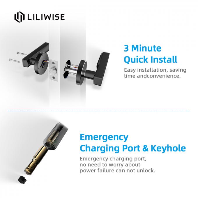 Liliwise 생물 측정 지문 자물쇠 와이파이 Bluetooth APP 높은 안전 1